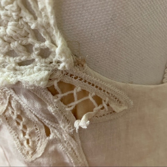 Calypso St Barth Embroidered Linen Tank Dress in Cream sz‎ S - Picture 3 of 5